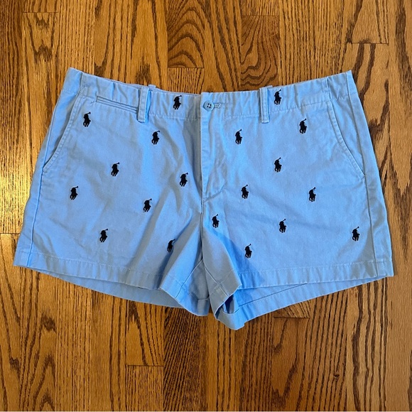 Ralph Lauren Sport Classic Fit Pony Logo 3.5” Chino Shorts - Light Blue - Picture 1 of 4
